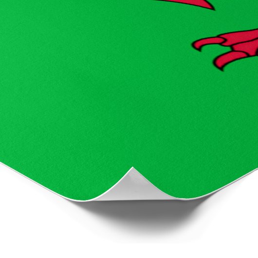 De Welsh Flag Poster (Hoek)