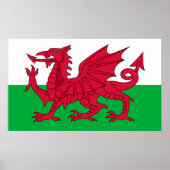 De Welsh Flag Poster (Voorkant)