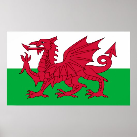 De Welsh Flag Poster (Voorkant)