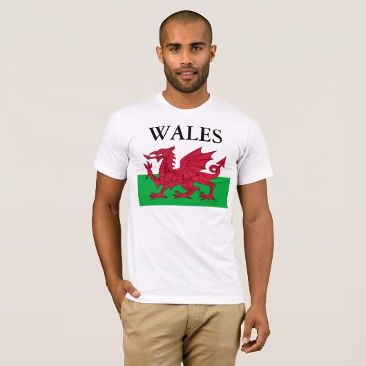 De WELSH-vlag T-shirt (Voorkant volledig)