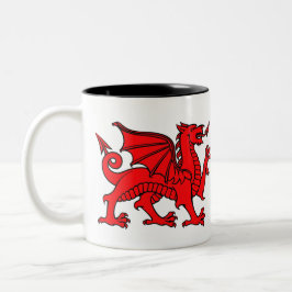 De Welshe Draak Tweekleurige Koffiemok