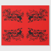 De Welshe draak van Wales. Cadeaupapier (Vlak)