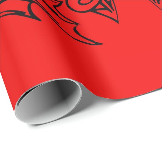 De Welshe draak van Wales. Cadeaupapier (Rol Hoek)