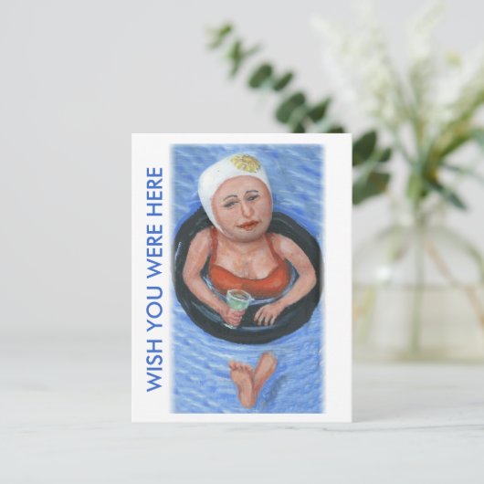 DE WENS U WAS HIER BRIEFKAART (Staand voorkant)