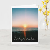 De wens u was hier - de Kaart van de Foto van het (Gele Bloem)