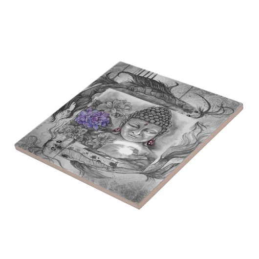 De wens van Boeddha Tegeltje (Zijkant)