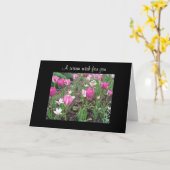 De wens van de het flardverjaardag van de tulp kaart (Gele Bloem)