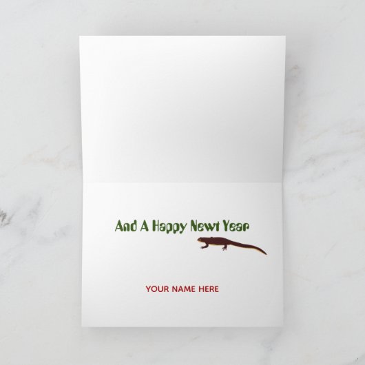 De Wens van de leguaan u Vrolijke Feestdagen Kaart (Binnen)