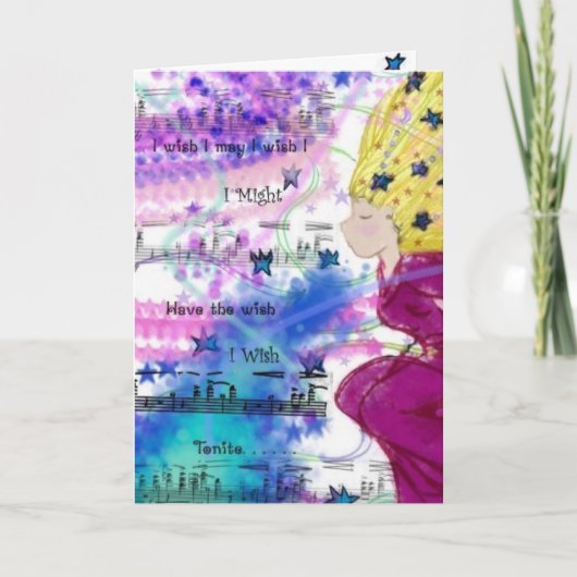 De Wens van de verjaardag Kaart (Voorkant)