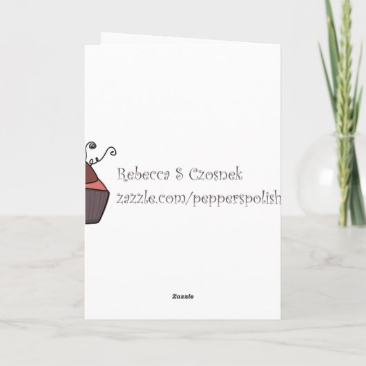 De Wens van de verjaardag Kaart (Achterkant)