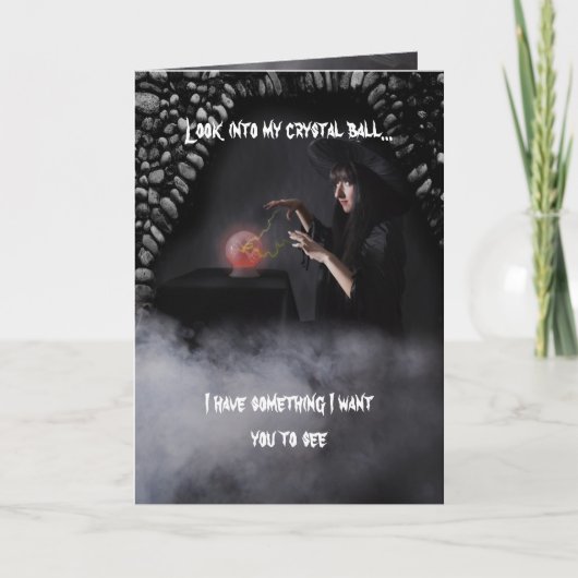 De wens van de Verjaardag van de heks Kaart (Voorkant)