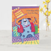De Wens van de verjaardag van Hond - Wenskaarten Kaart (Gele Bloem)