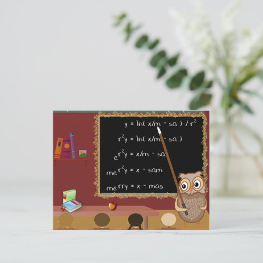 De Wens van Kerstmis van de wiskunde Feestdagenkaart (Staand voorkant)