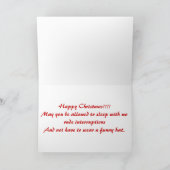 De Wens van Kerstmis van een Kat Feestdagen Kaart (Binnen)