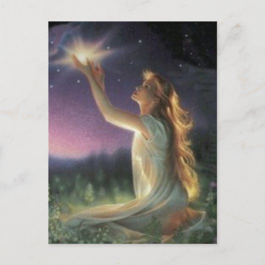 De wensen tussen de sterren briefkaart (Voorkant)