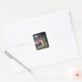 De wensen tussen de sterren ronde sticker (Envelop)