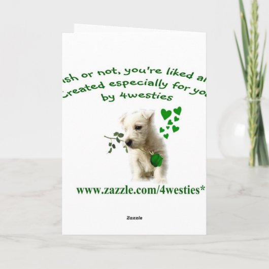 De Wensen van de Dag van Russell Terrier St. Kaart (Achterkant)