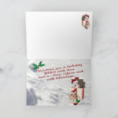 De Wensen van de Scène van de Sneeuw van Kerstmis Feestdagen Kaart (Binnen)