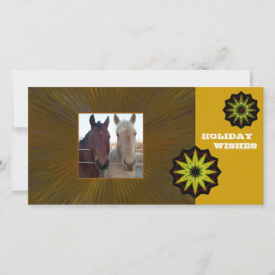 De Wensen van de Vakantie van paarden Feestdagenkaart