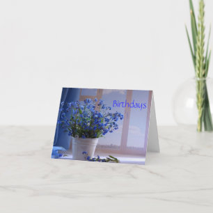 De Wensen van de verjaardag in Blauw Kaart