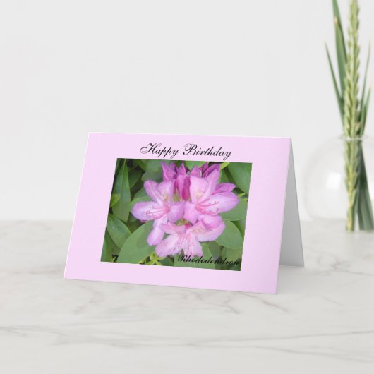 De Wensen van de Verjaardag van de rododendron Kaart (Voorkant)
