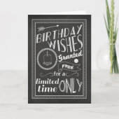 De Wensen van de verjaardag Verleend de Kaart van (Voorkant)