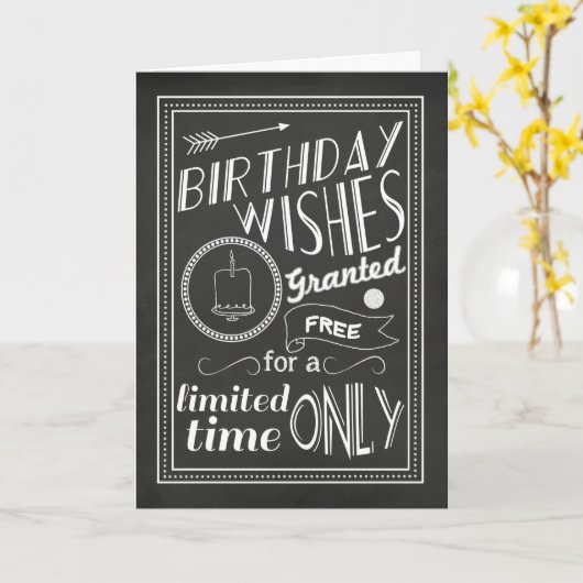 De Wensen van de verjaardag Verleend de Kaart van (Gele Bloem)