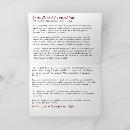 De WENSEN van de zonsondergang Kaart (Binnen)