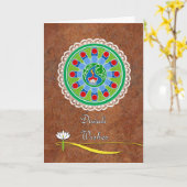 De Wensen van Diwali, Rangoli en de Bloem van Kaart (Gele Bloem)