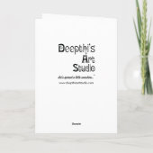 De wensen van het huwelijk kaart (Achterkant)