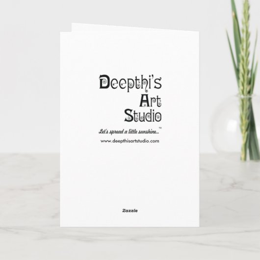 De wensen van het huwelijk kaart (Achterkant)