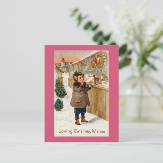 De "wensen van Kerstmis " Feestdagenkaart (Staand voorkant)