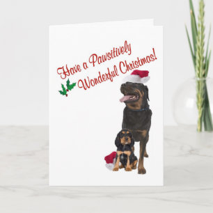 De Wensen van Kerstmis van Rottweiler Feestdagen Kaart