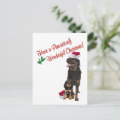 De Wensen van Kerstmis van Rottweiler Feestdagenkaart (Staand voorkant)