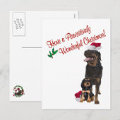 De Wensen van Kerstmis van Rottweiler Feestdagenkaart (Voorkant / Achterkant)