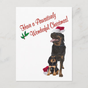 De Wensen van Kerstmis van Rottweiler Feestdagenkaart