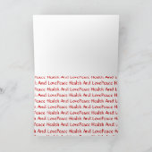 De wensen van Kerstmis voor allen Feestdagen Kaart (Binnen)