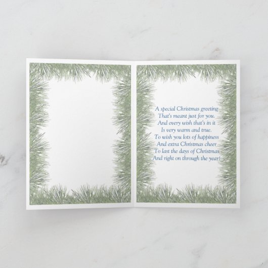 De wensen van Kerstmis voor een speciale Feestdagen Kaart (Binnen)