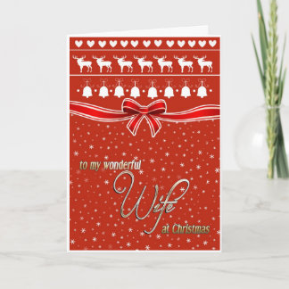 De wensen van Kerstmis voor mijn prachtige vrouw Feestdagen Kaart