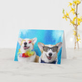 De Wenskaarten & de Enveloppen van Lovin' Corgis Kaart (Gele Bloem)