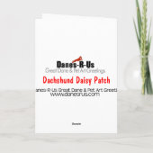 De Wenskaarten van Daisy Patch van de tekkel Kaart (Achterkant)