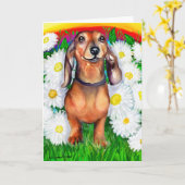 De Wenskaarten van Daisy Patch van de tekkel Kaart (Gele Bloem)