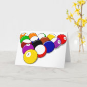 De Wenskaarten van de Ballen van de snooker Kaart (Gele Bloem)