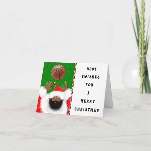 de wenskaarten van de basketbalvakantie feestdagen kaart (Voorkant)