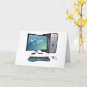 De Wenskaarten van de Bureaucomputer van Kaart (Gele Bloem)