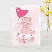 De Wenskaarten van de Dieren van het baby Kaart (Gele Bloem)