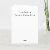 De Wenskaarten van de Ganzen van Canada van de Kaart (Achterkant)
