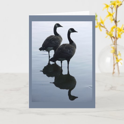 De Wenskaarten van de Ganzen van Canada van de Kaart (Gele Bloem)