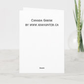 De Wenskaarten van de Ganzen van Canada van de Kaart (Achterkant)
