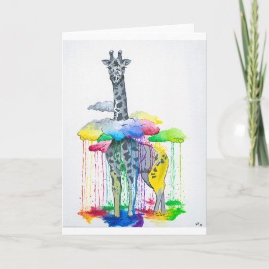 De Wenskaarten van de Giraffe (Spatie) Kaart (Voorkant)